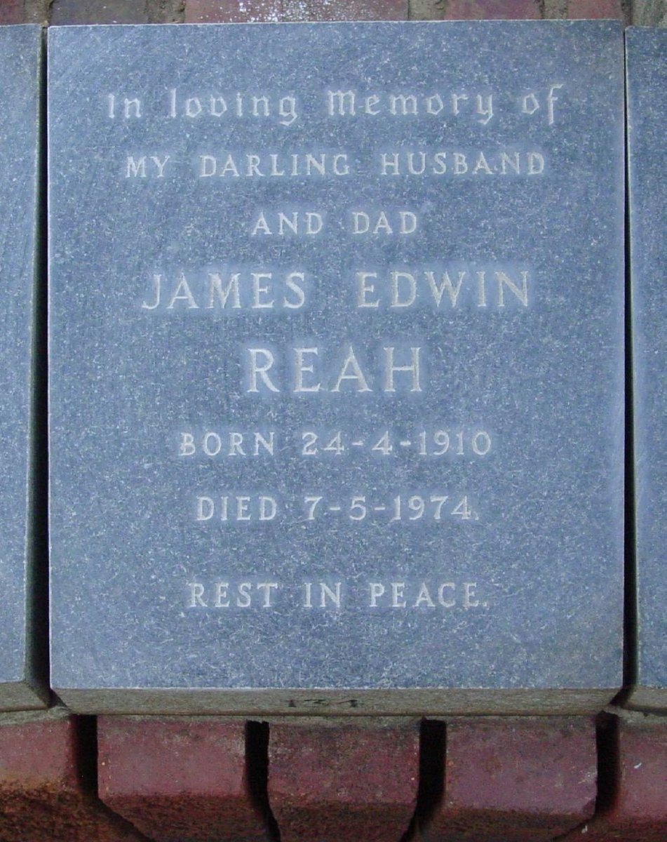 REAH James Edwin 1910-1974