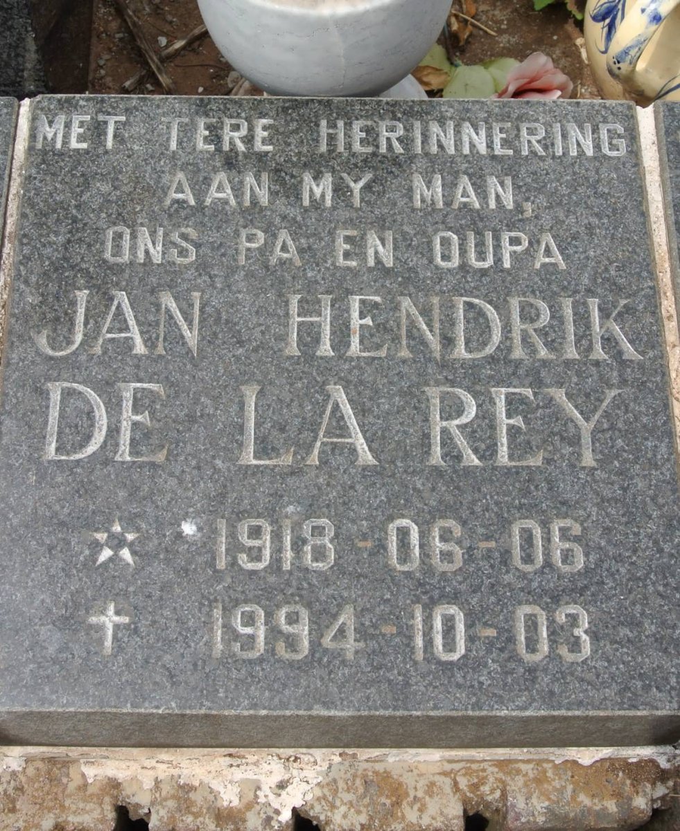 REY Jan Hendrik, de la 1918-1994