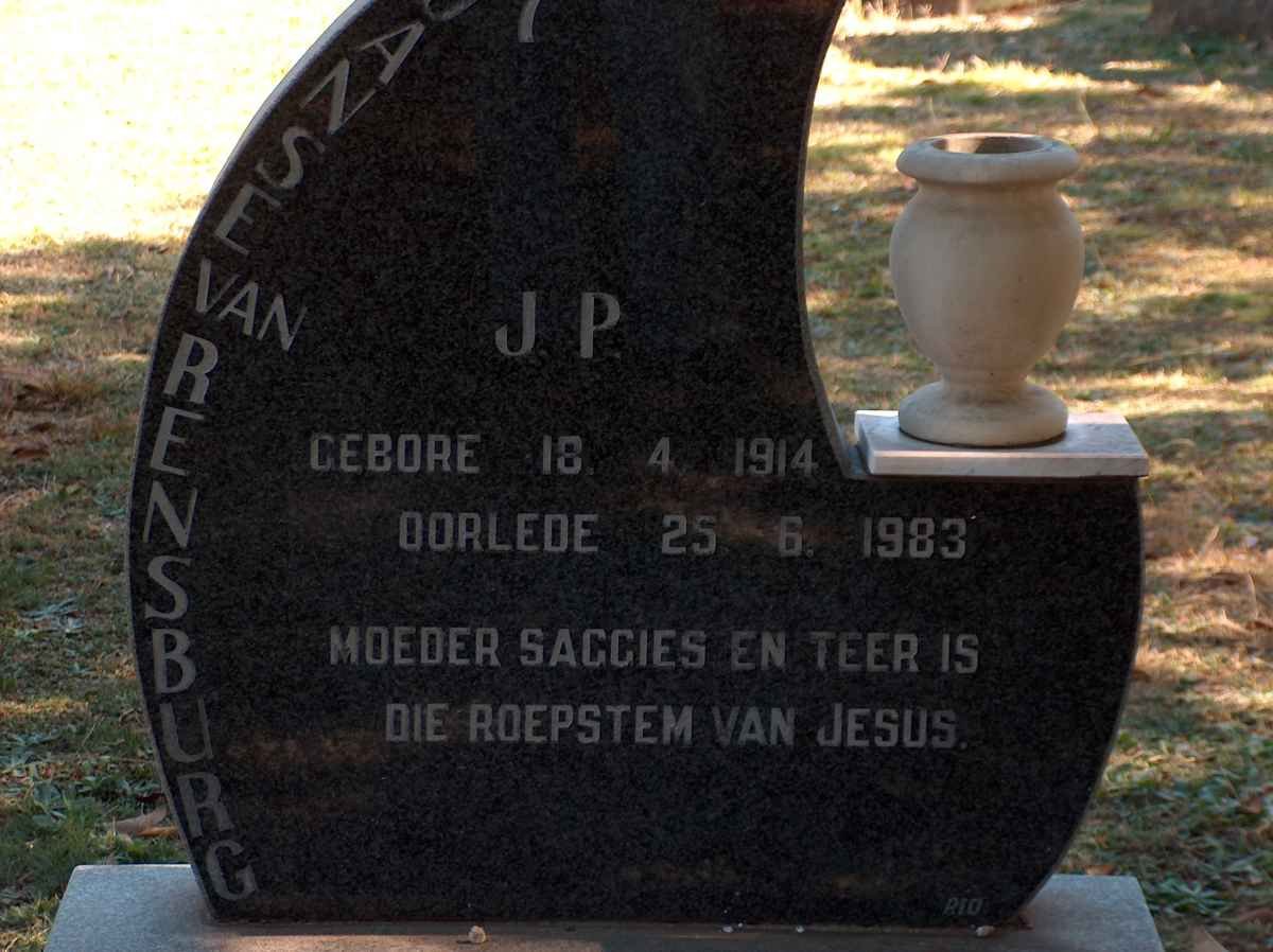 RENSBURG J.P., Janse van 1914-1983