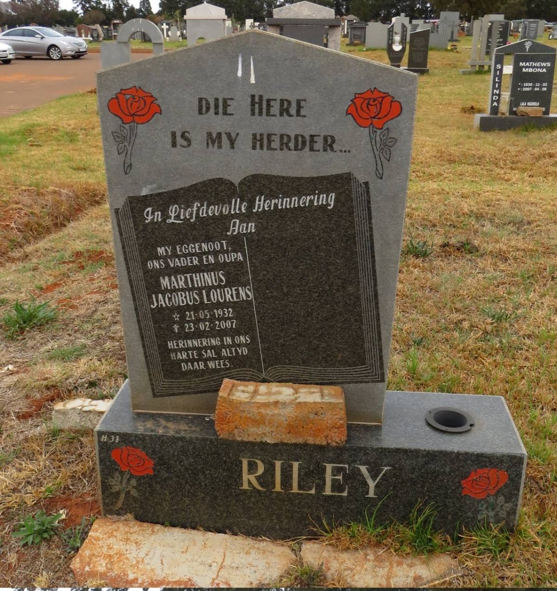 RILEY Marthinus Jacobus Lourens 1932-2007