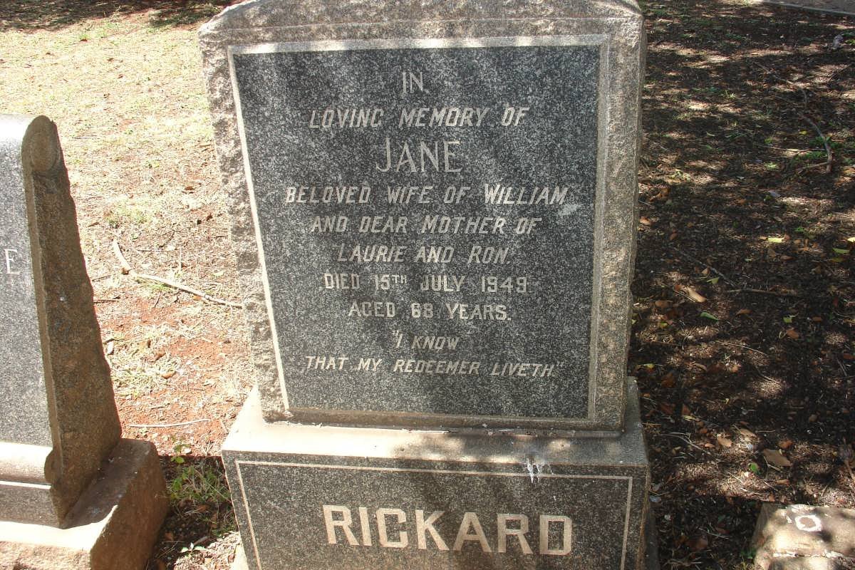 RICKARD Jane -1949