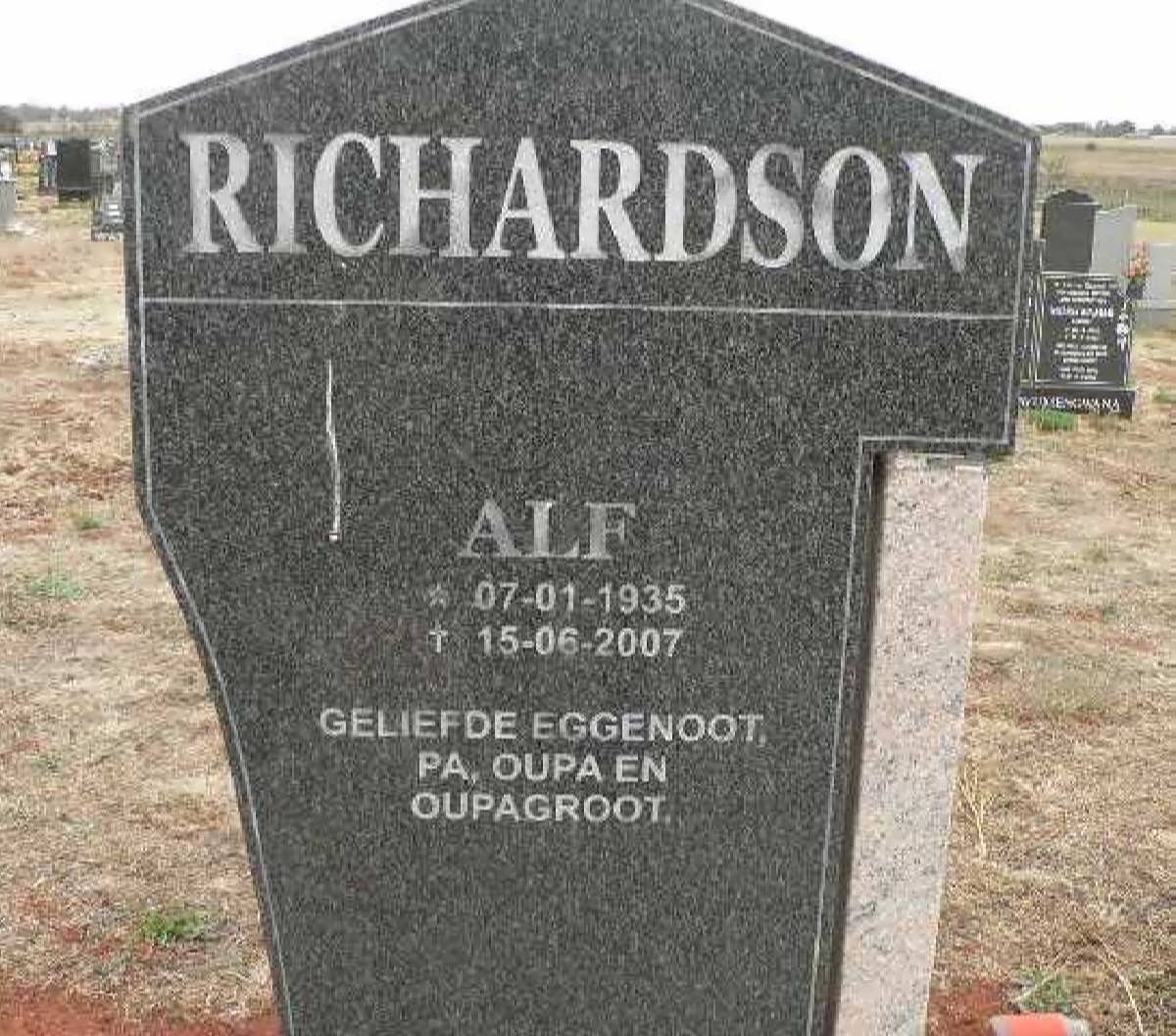 RICHARDSON Alf 1935-2007