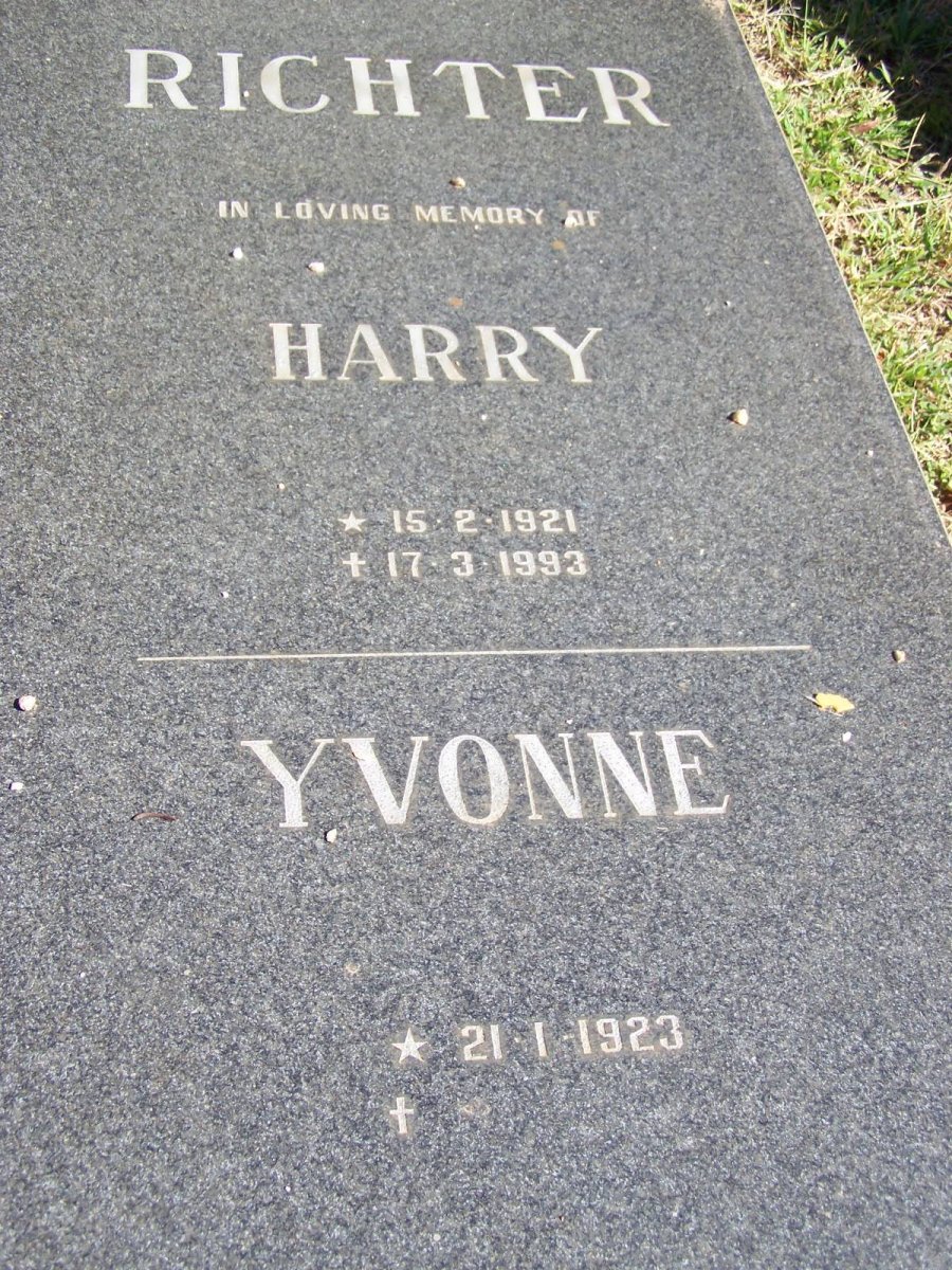 RICHTER Harry 1912-1993 &amp; Yvonne 1923-