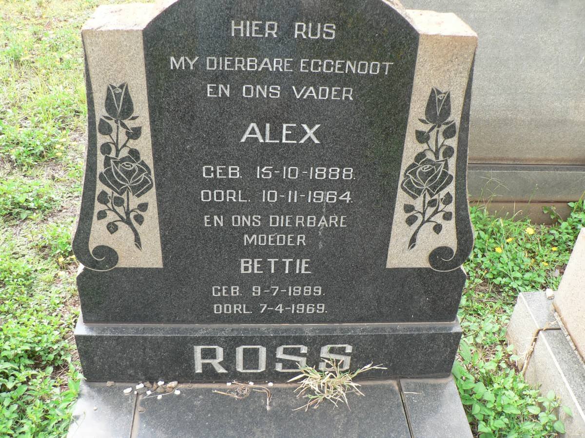 ROSS Alex 1888-1964 &amp; Bettie 1889-1969
