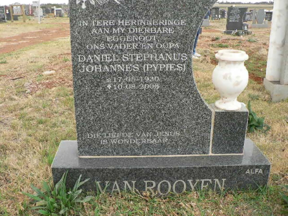 ROOYEN Daniel Stephanus Johannes, van 1930-2008