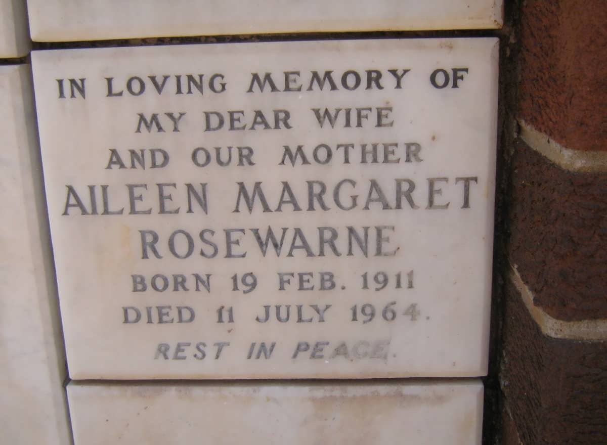 ROSEWARNE Aileen Margaret 1911-1964