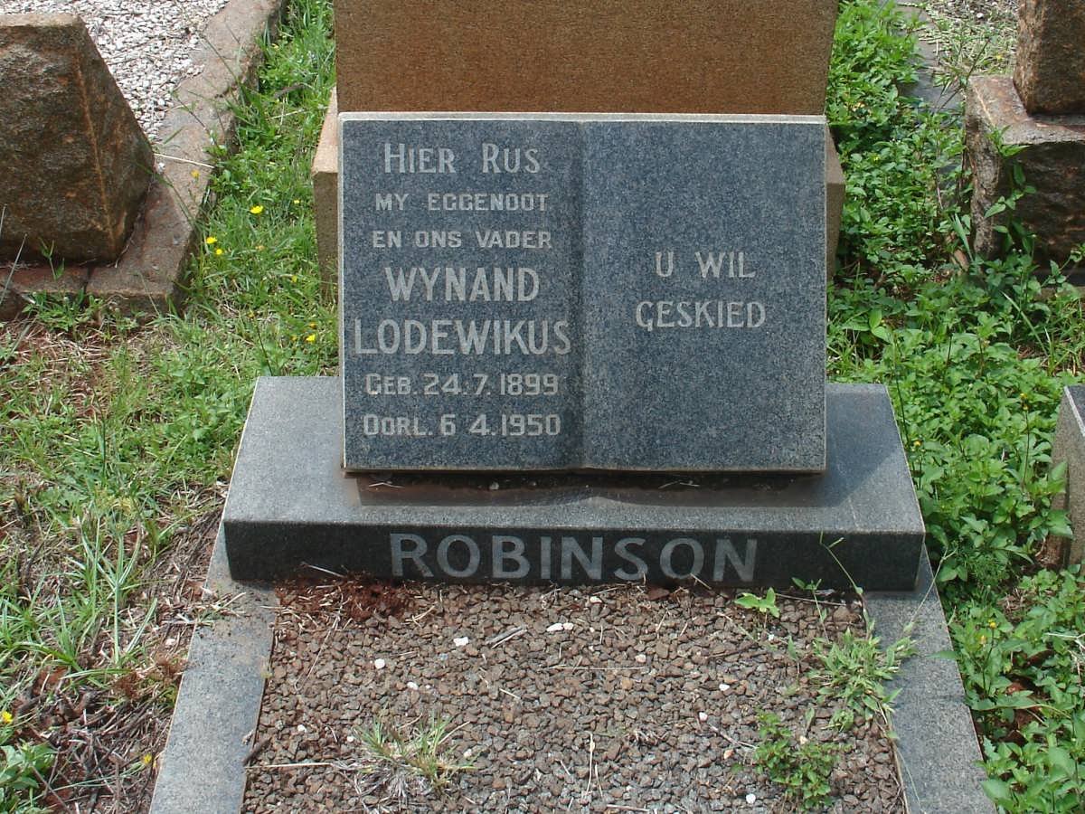 ROBINSON Wynand Lodewikus 1899-1950