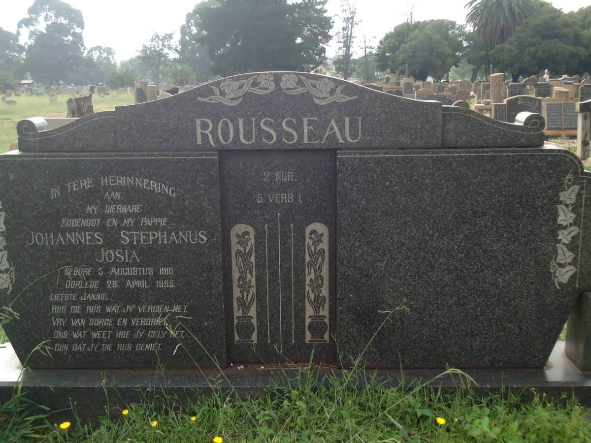 ROUSSEAU Johannes Stephanus Josia 1910-1955