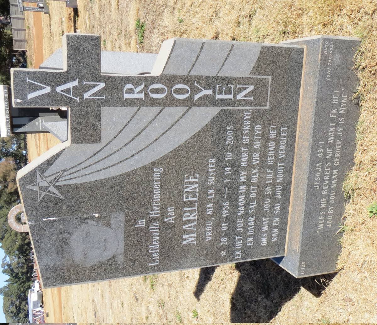 ROOYEN Marlene, van 1956-2005
