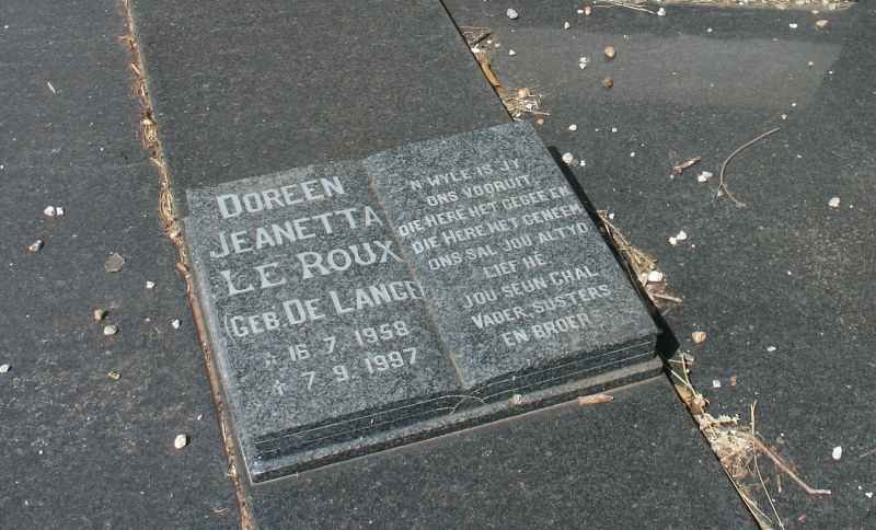 ROUX Doreen Jeanetta, le nee DE LANGE 1958-1997