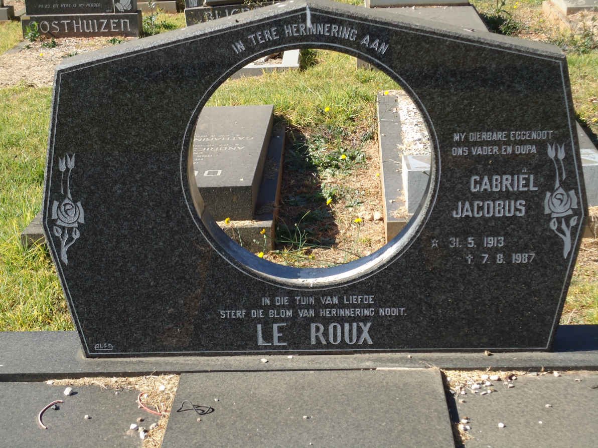 ROUX Gabriël Jacobus, le 1913-1987