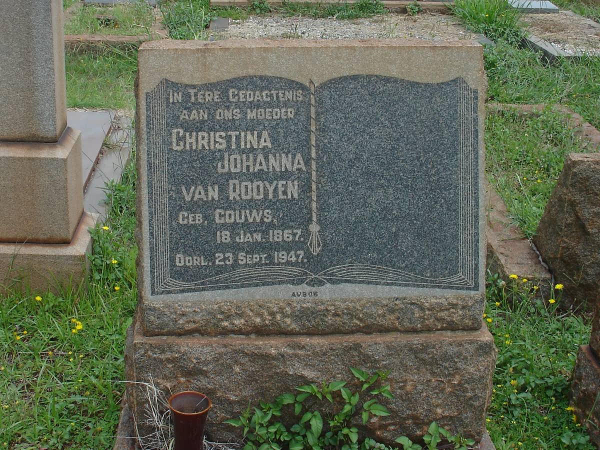 ROOYEN Christina Johanna, van nee GOUWS 1967-1947