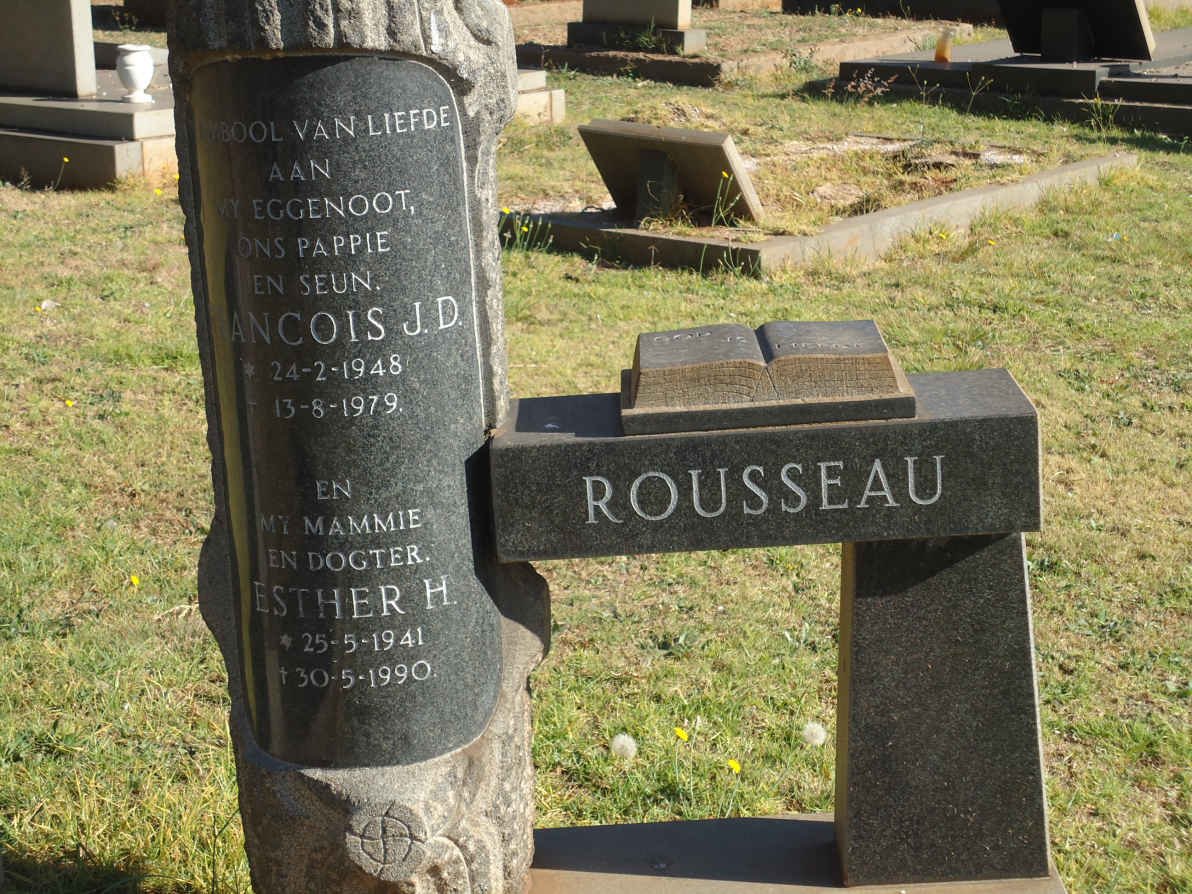 ROUSSEAU Francois J.D. 1948-1979 &amp; Hester H. 1941-1990