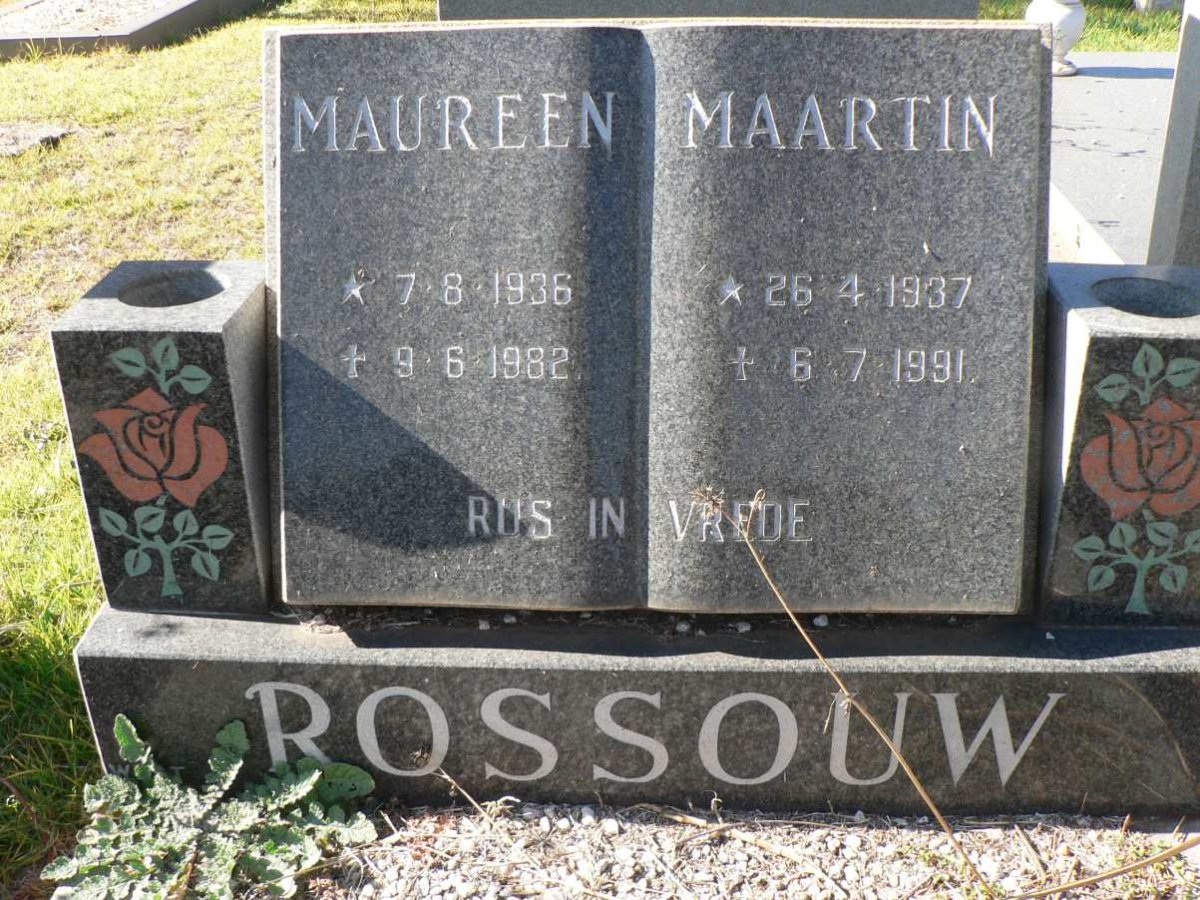 ROSSOUW Maartin 1937-1991 &amp; Maureen 1936-1982