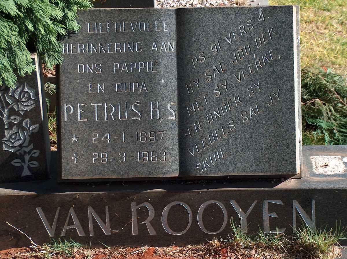 ROOYEN Petrus H.S., van 1897-1983