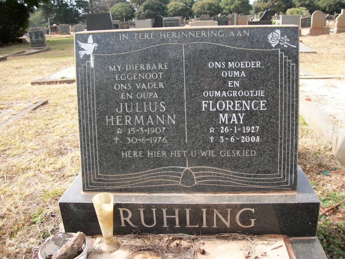 RUHLING Julius Hermann 1907-1976 &amp; Florence May 1927-2008 :: STRUWIG Rosa Mathilda Ernistina 1950-2011