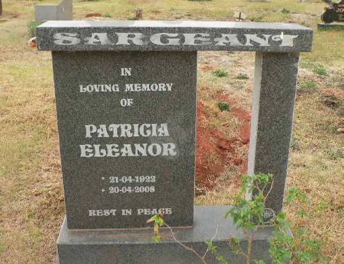 SARGEANT Patricia Eleanor 1922-2008