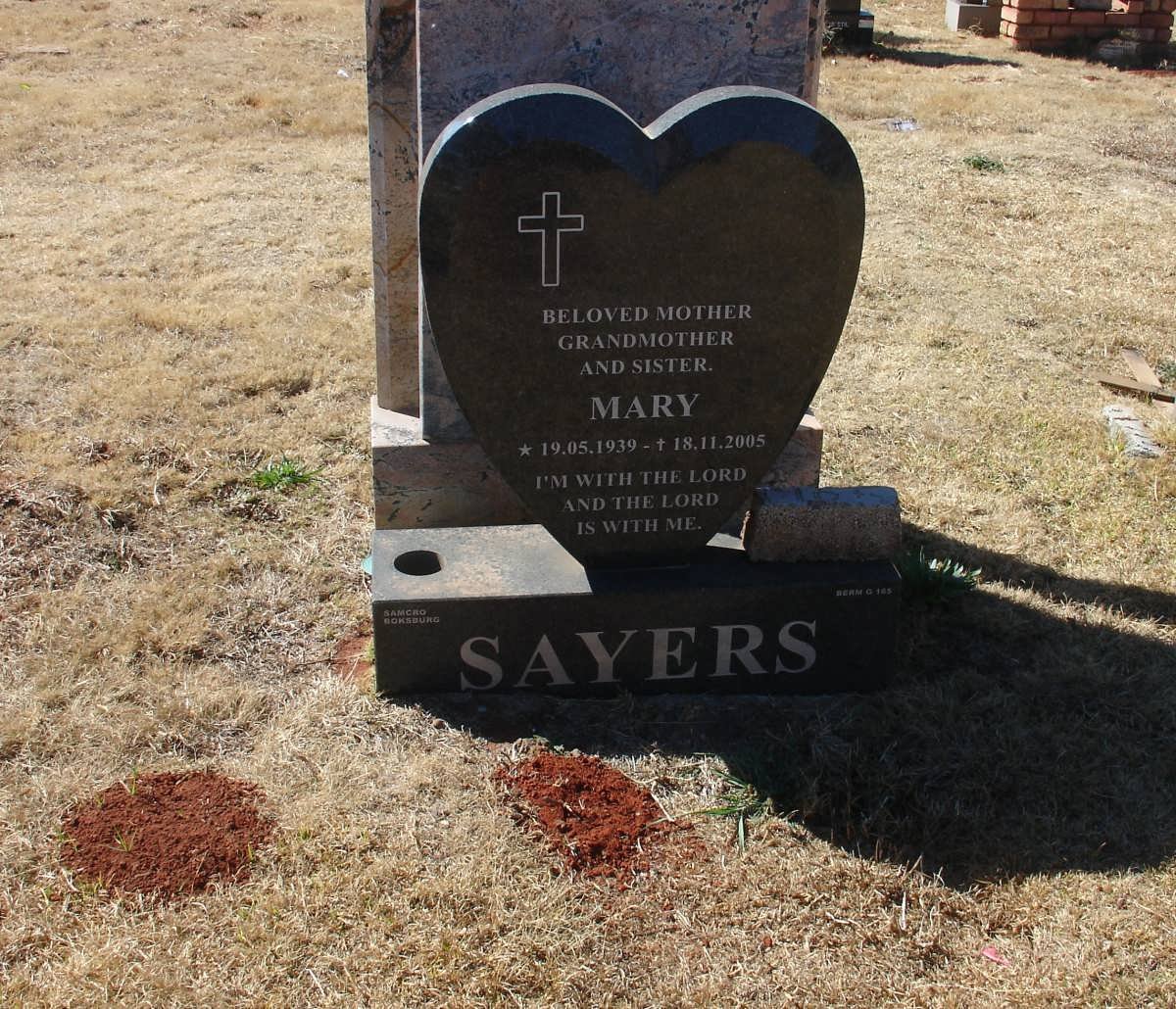 SAYERS Mary 1939-2005
