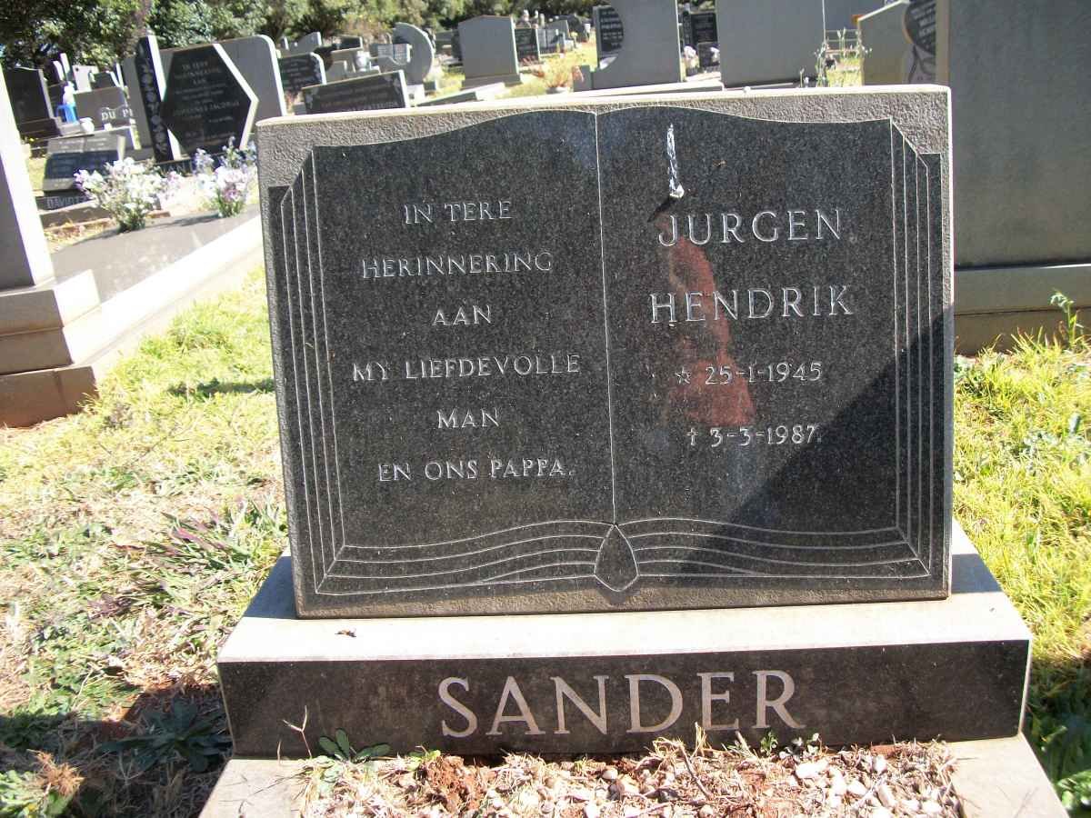 SANDER Jurgen Hendrik 1945-1987