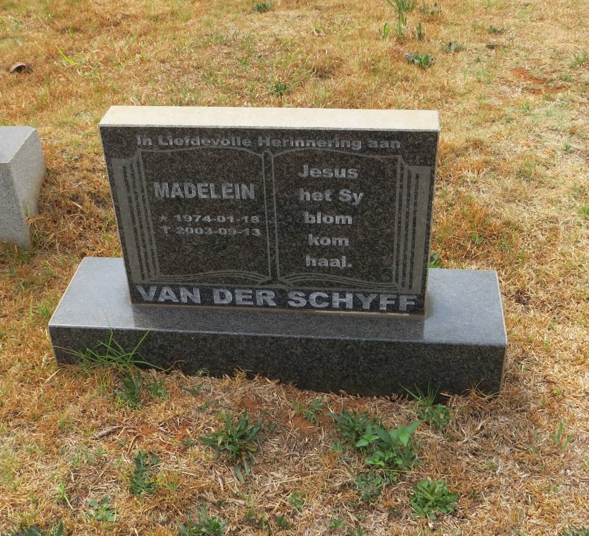 SCHYFF Madelein, van der 1974-2003