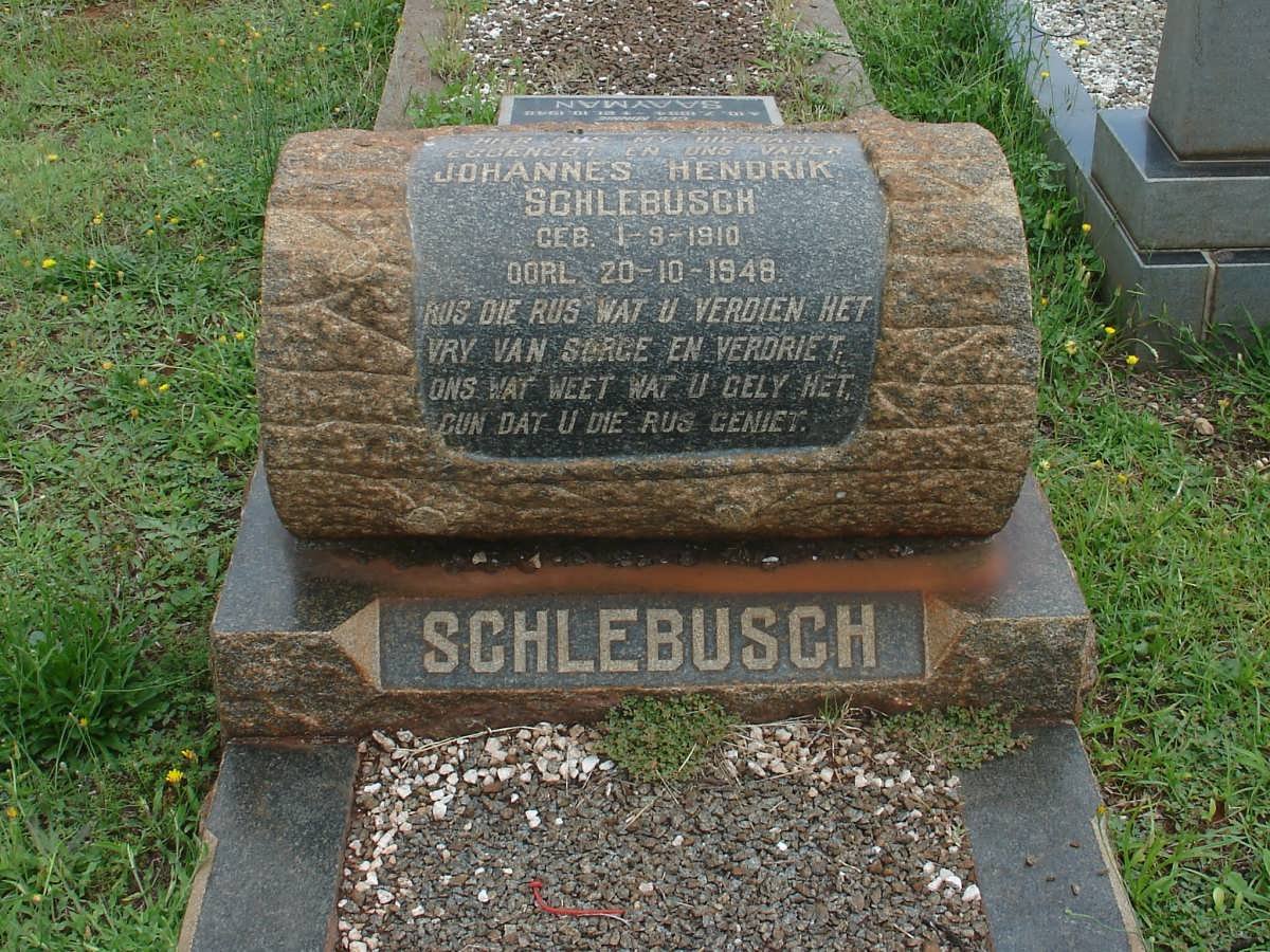 SCHLEBUSCH Johannes Hendrik 1910-1948