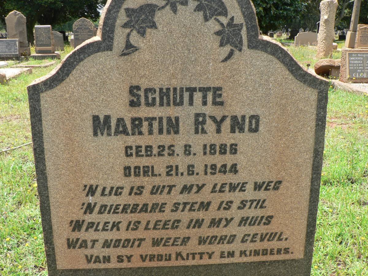 SCHUTTE Martin Ryno 1886-1944