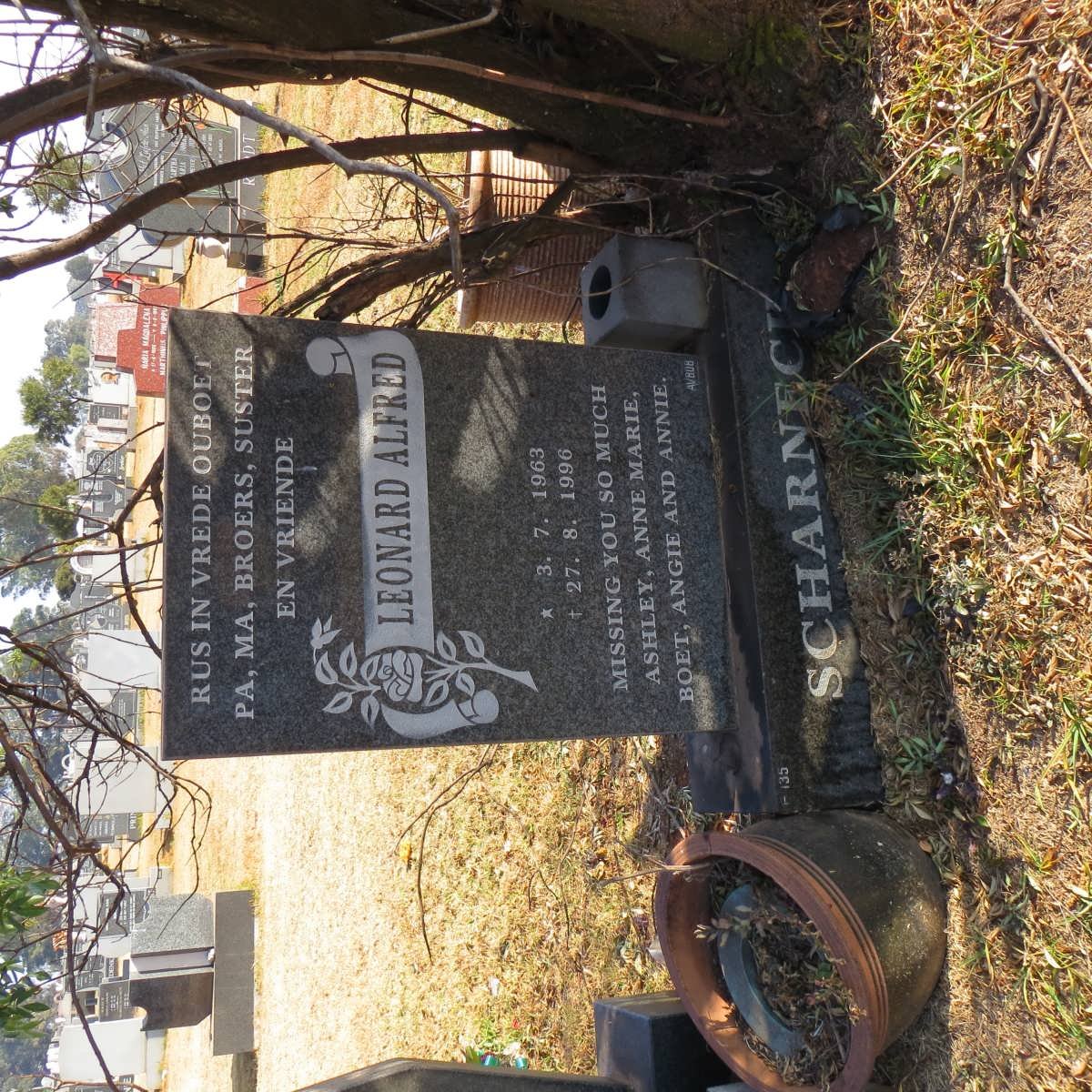 SCHARNECK Leonard Alfred 1963-1996