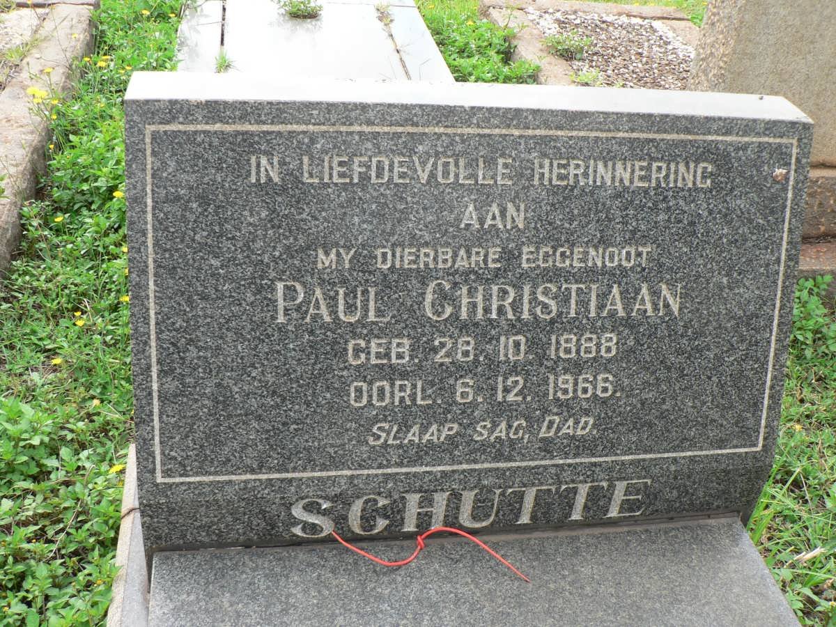 SCHUTTE Paul Christian 1888-1966