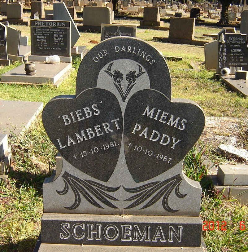 SCHOEMAN Lambert -1981 &amp; Paddy -1987