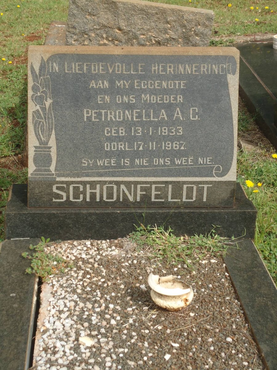 SCHONFELDT Petronella A.C 1933-1967