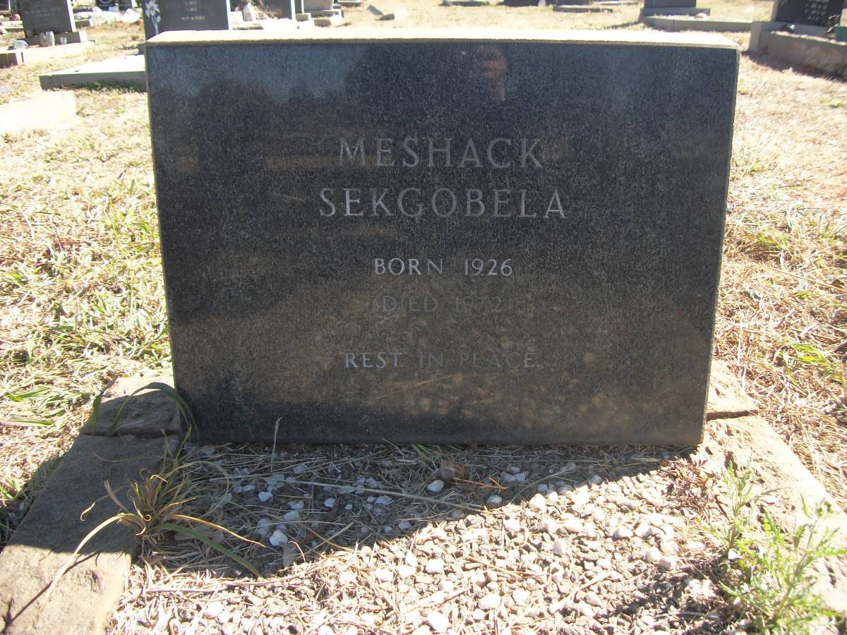 SEKGOBELA Meshack 1926-1972