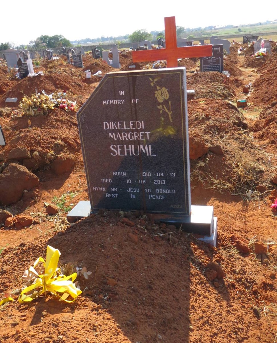 SEHUME Dikeledi Margret 1910-2013