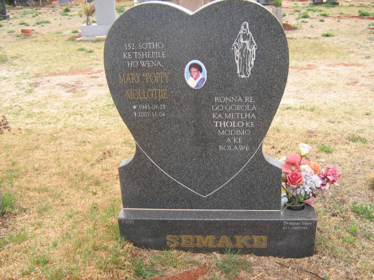 SEMAKE Mary Mollotjie 1945-2007