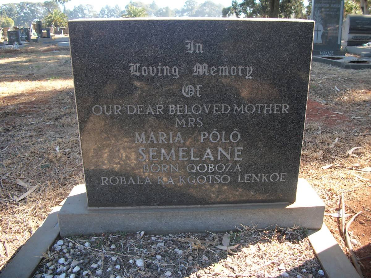 SEMELANE Maria Pôlô nee QOBOZA