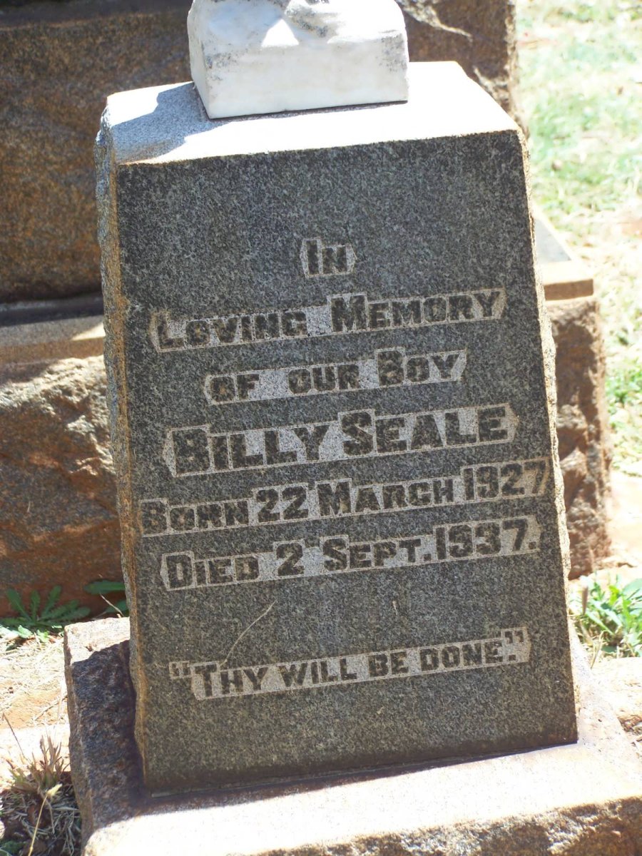 SEALE Billy 1927-1937