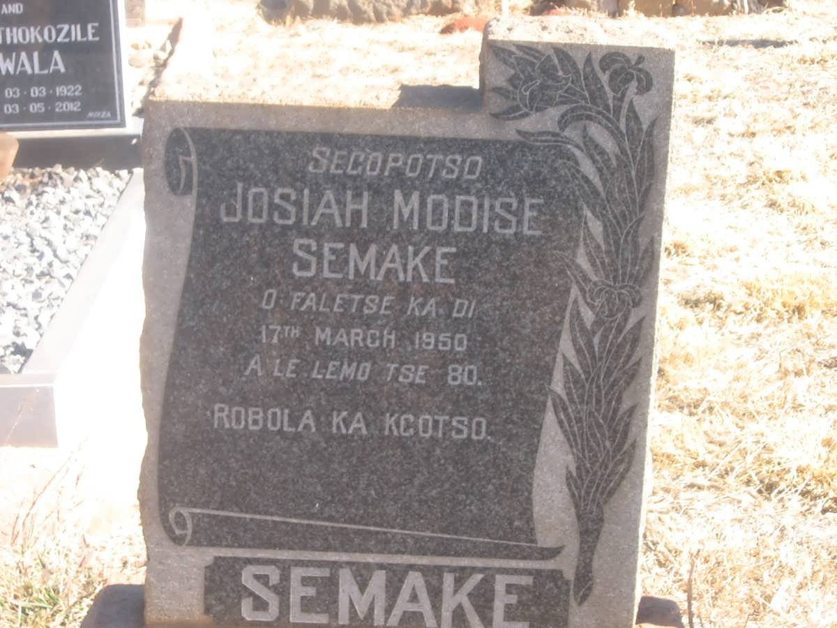 SEMAKE Josiah Modise -1950