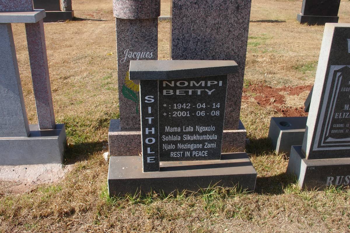 SITHOLE Nompi Betty 1942-2001