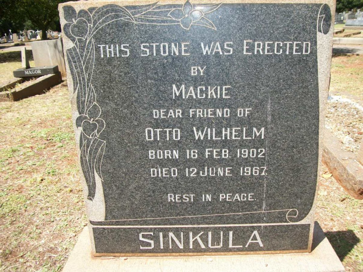 SINKULA Otto Wilhelm 1902-1967