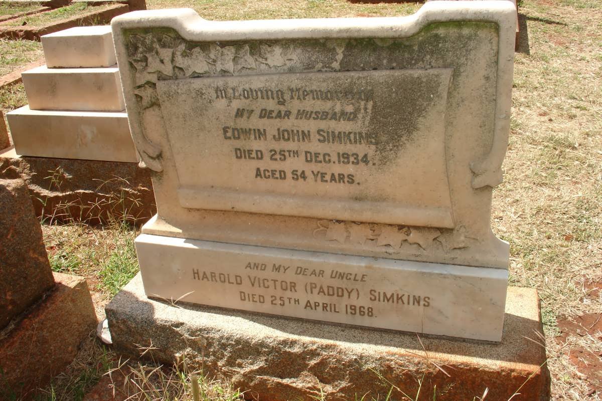SIMKINS Edwin John -1934 :: SIMKINS Harold Victor -1968