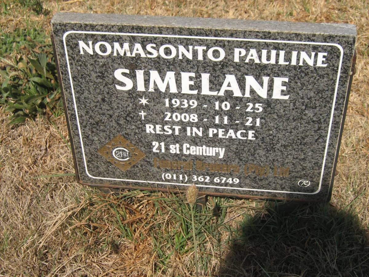 SIMELANE Nomasonto Pauline 1939-2008