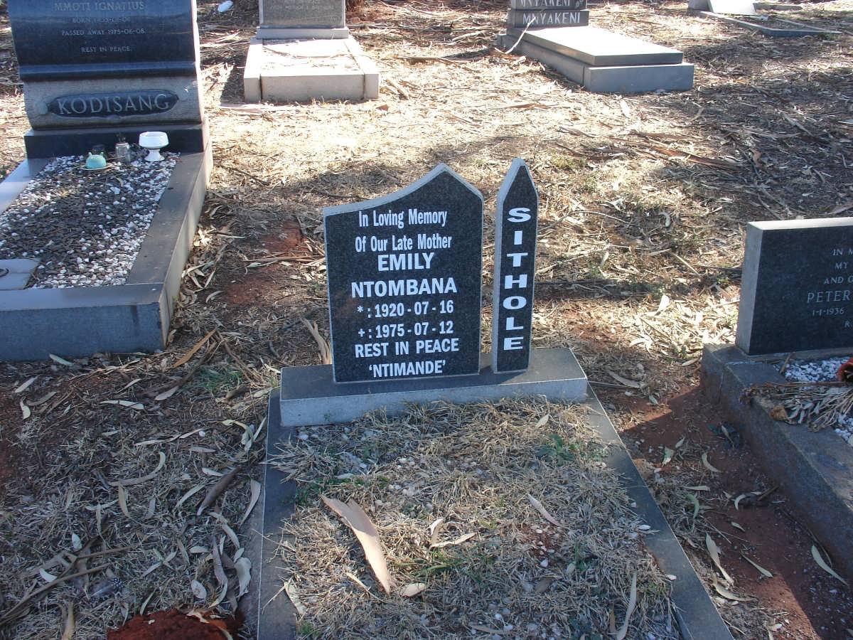 SITHOLE Emily Ntombana 1920-1975