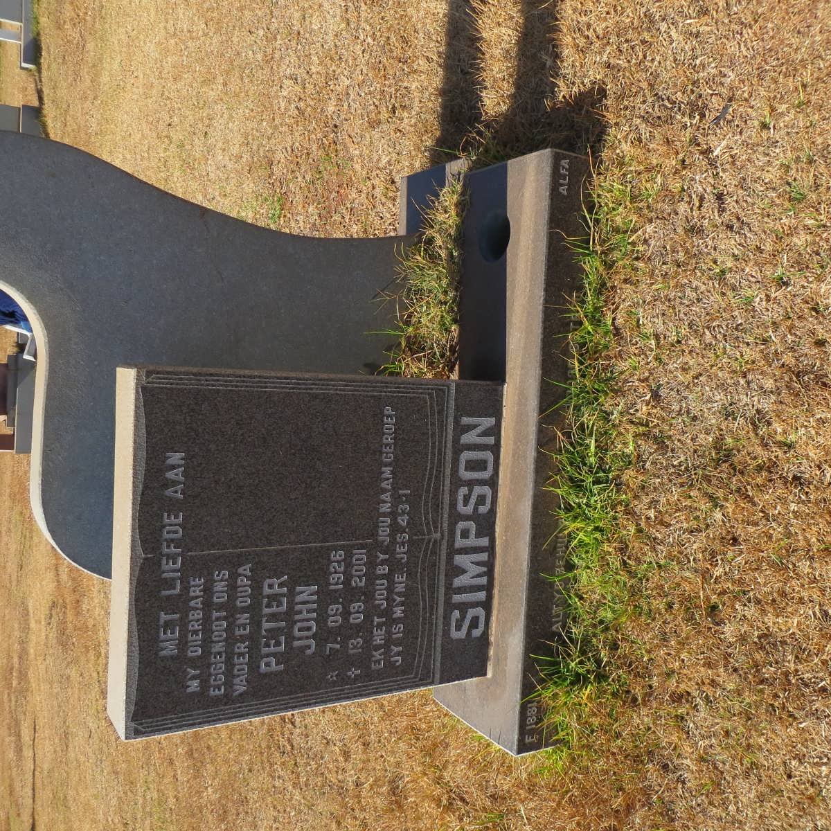 SIMPSON Peter John 1926-2001