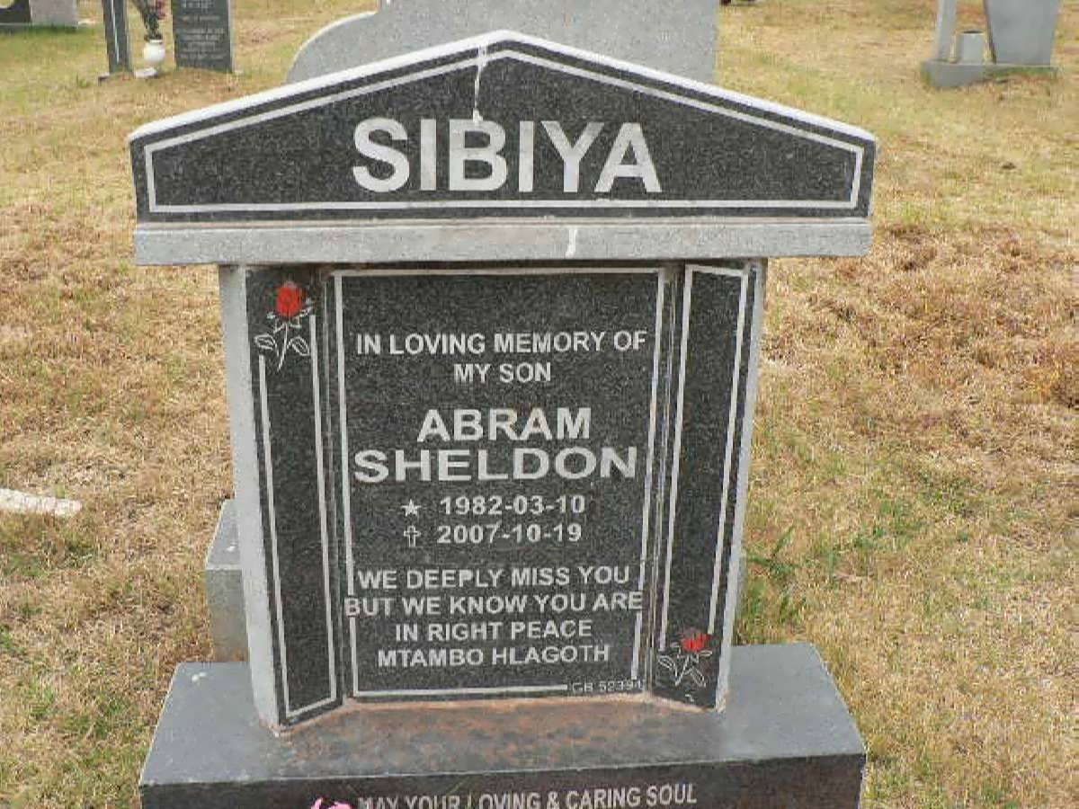 SIBIYA Abram Sheldon 1982-2007
