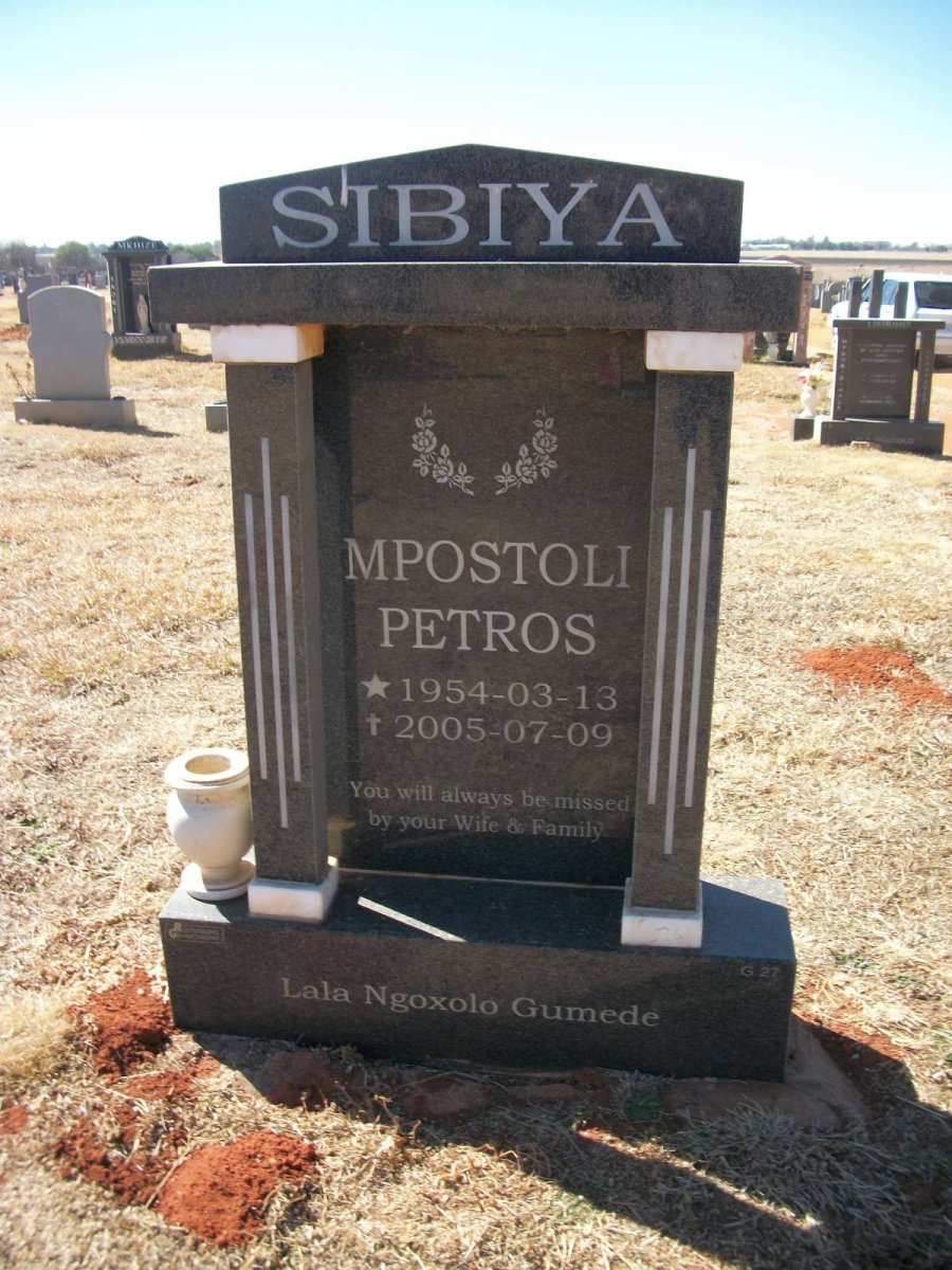 SIBIYA Mpostoli Petros 1954-2005