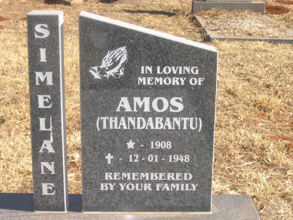 SIMELANE Amos 1908-1948