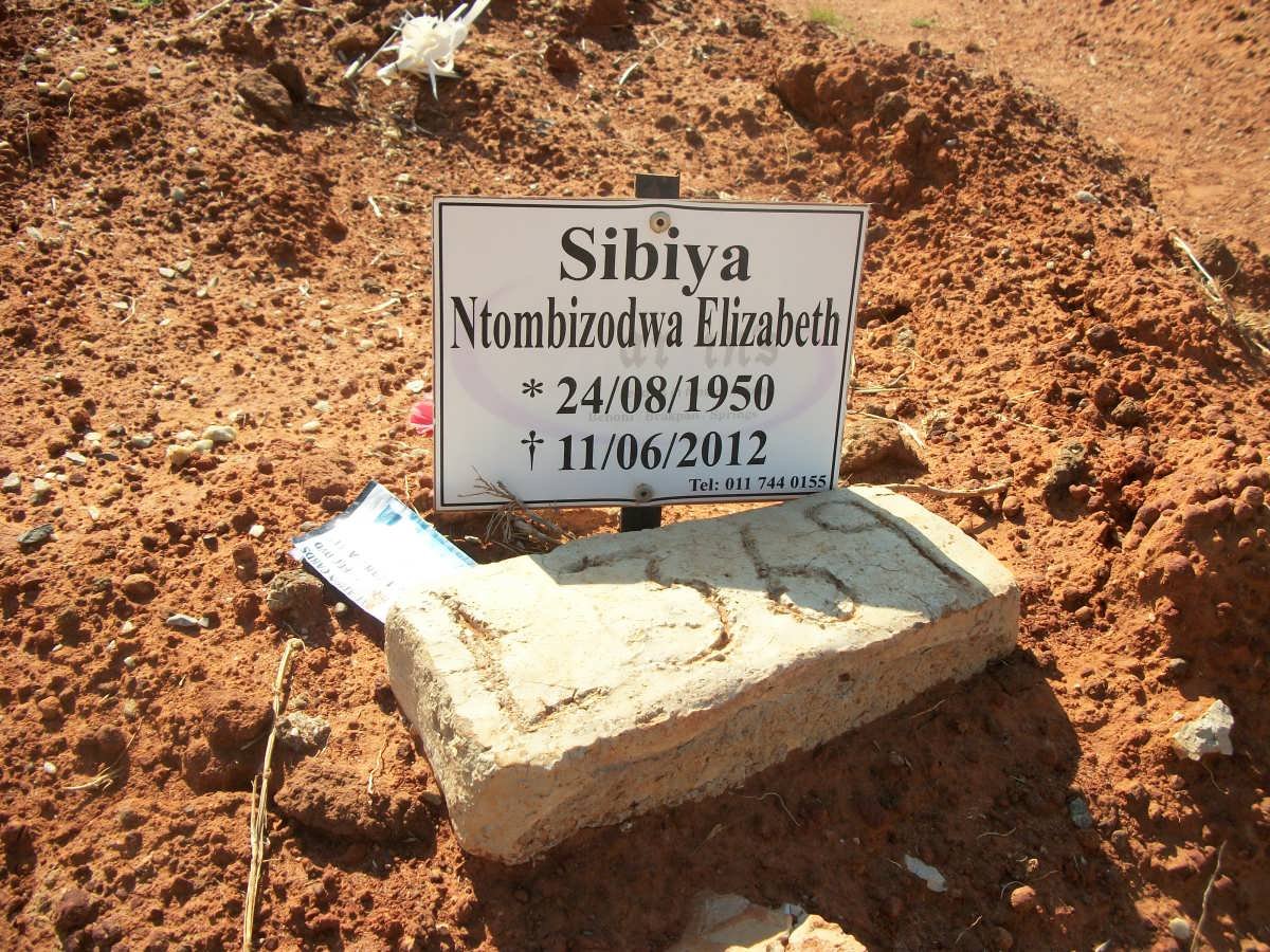 SIBIYA Ntombizodwa Elizabeth 1950-2012