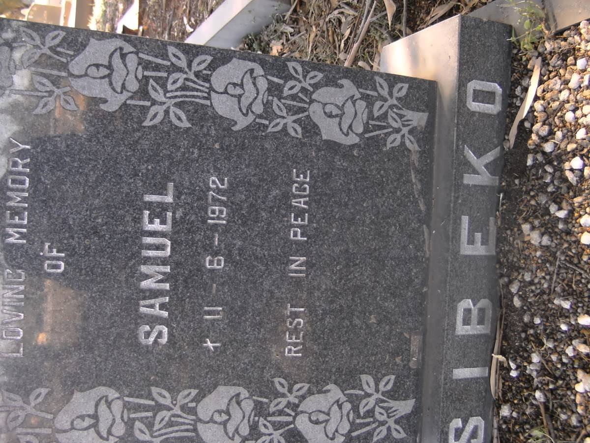SIBEKO Samuel -1972