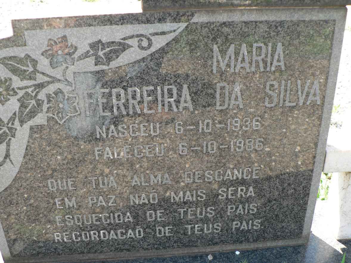 SILVA Maria Ferreira, da 1936-1986