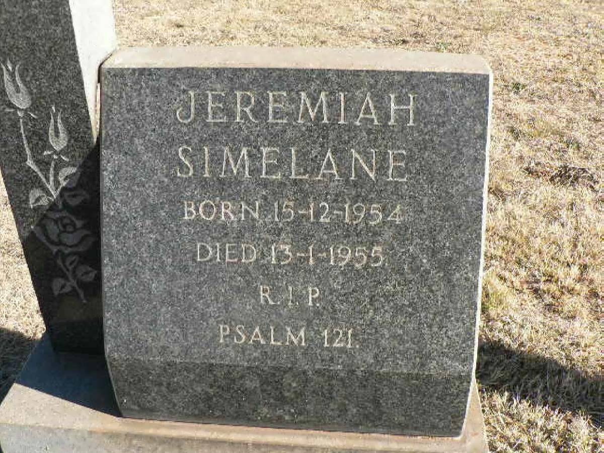 SIMELANE Jeremiah 1954-1955