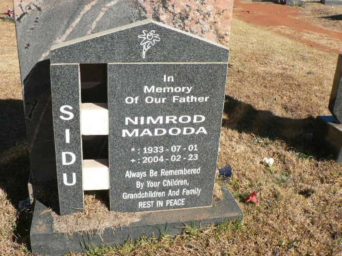 SIDO Nimrod Madoda 1933-2004